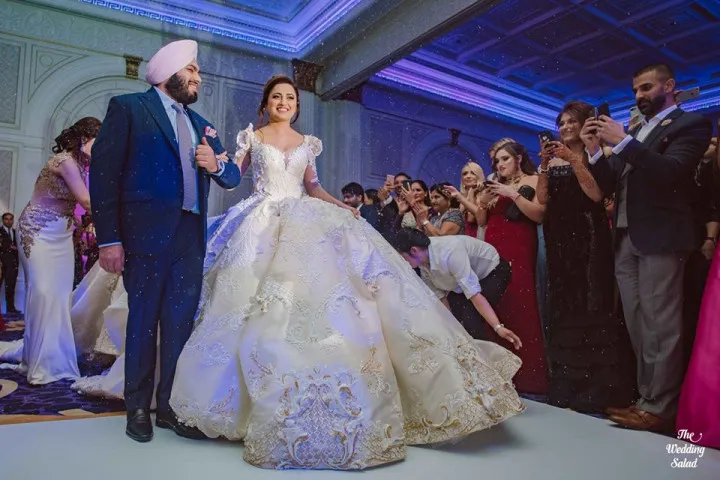 An Intimate Delhi Wedding With The Bride In Sparkling Blue Lehenga! -  Wedding Festivities - Wish N Wed