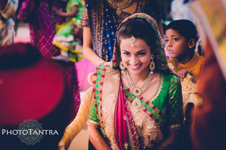 Gujarati Bride, Red and white, Gharchola half saree | Wedding saree blouse  designs, Indian bridal dress, Indian wedding dress