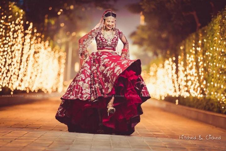 Green Can Can Bridal Wedding Wear Designer Lehenga Choli