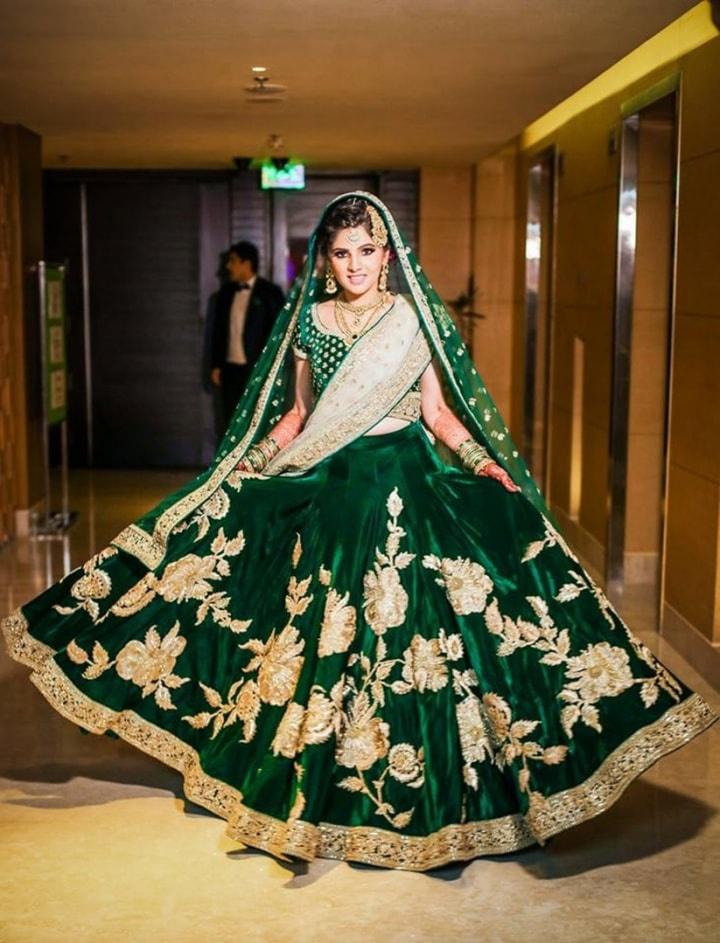 Green Wedding Lehenga | 3d-mon.com