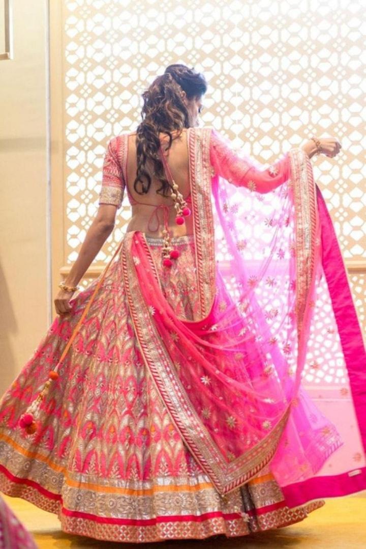 Traditional Lehenga Choli Bandhani Bandhej Chaniya Choli With Gotta Patti  Work With Dupatta Blouse - Etsy