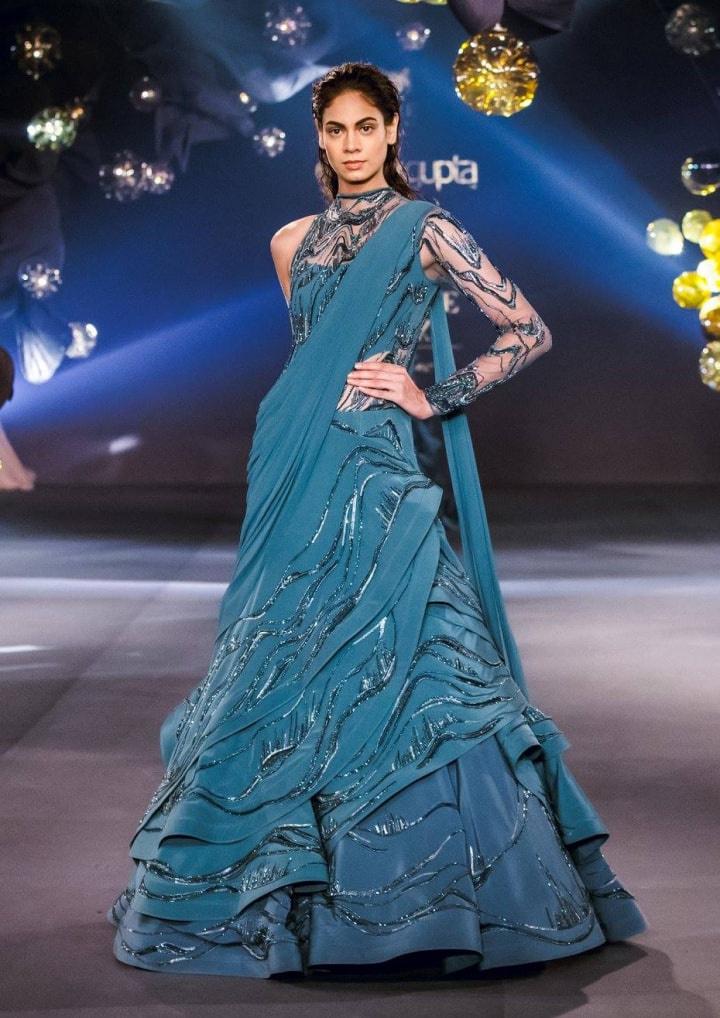 Indo western gown sales design 2019