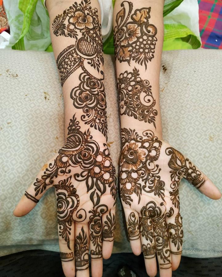 Bridal Mehndi |Latest Dulhan Mehendi Designs |Khafif style Henna Mehendi  |Muslim Bridal Mehandi - YouTube