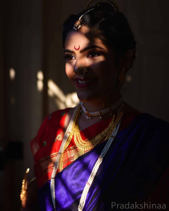 Stitched नऊवारी साडी and blouse for most beautiful @rupalibhosle Saree &  Blouse @aaishvy_designs Earcuffs, Nath, Fi... | Instagram