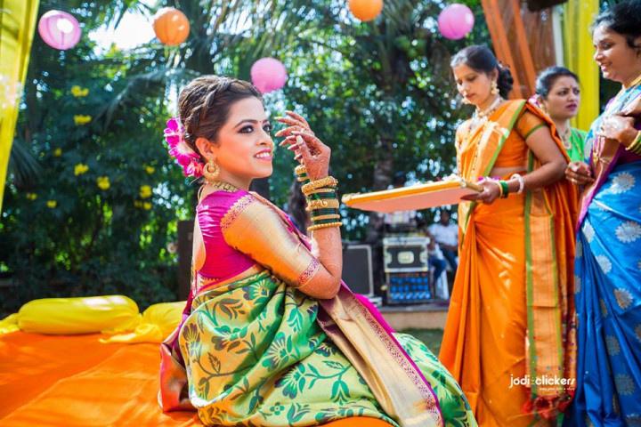 Ankita Lokhande looks like a graceful Marathi bride in Yellow nauvari and  suitable accessories, Take a Look | IWMBuzz