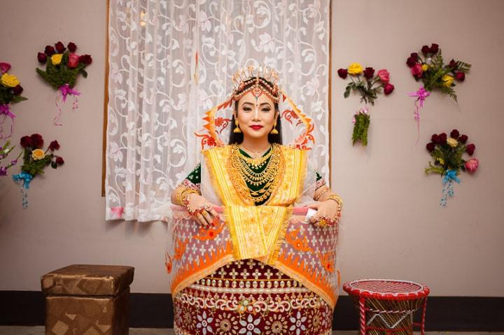 Kaku Fancy Dresses Indian State Manipuri Folk Dance Costume - Red & Green  for Girls, 7-8 Years : Amazon.in: Fashion