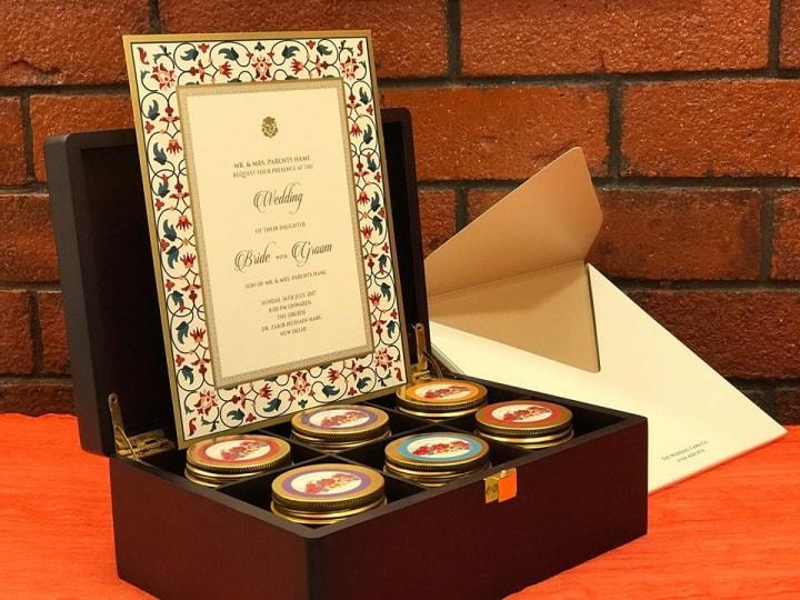 Wedding Invitation Gifts, Gift Boxes with Wedding Cards Wholesale India
