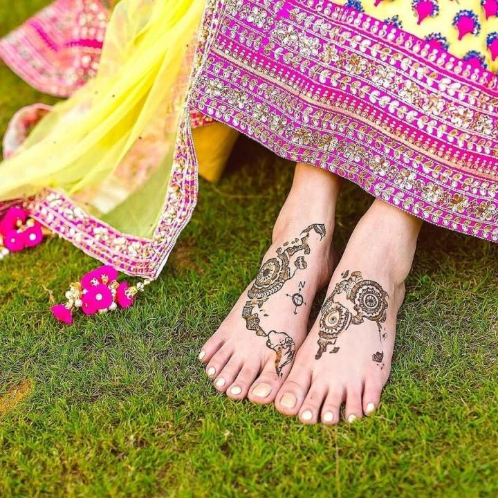 Leg Mehndi Design