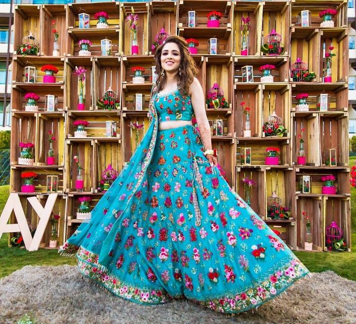 Buy Indian New Designer Heavy Georgette Embroidered Gown With Georgette  Lehenga, Partywear / Wedding Lehenga Outfits for Women / Girls Stitched  Online in India - Etsy