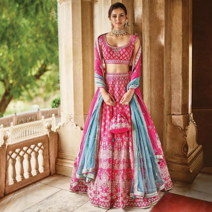 Dark Pink Lehenga Choli for Women, Indian Designer Ready to Partywear  Lengha Choli, Heavy Georgette Embroidery Sequence Work Lehenga Blouse - Etsy