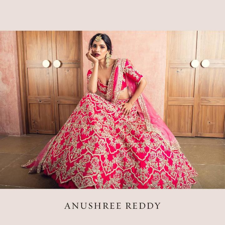 20 Brides In Hot Pink Lehengas Who Will Make You Re-Think Your Trousseau  Choices! | Pink bridal lehenga, Pink lehenga, Bridal lehenga collection