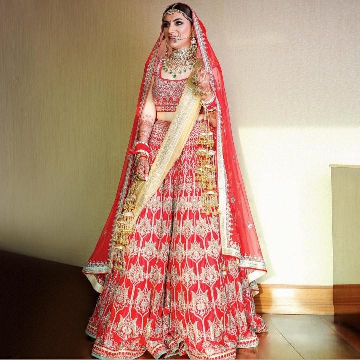 Buy White Bridal Lehenga Choli for Women, With Dupatta South Indian Lehenga  White and Red Lehenga Choli for Women Wedding, Party Wear Online in India -  Etsy