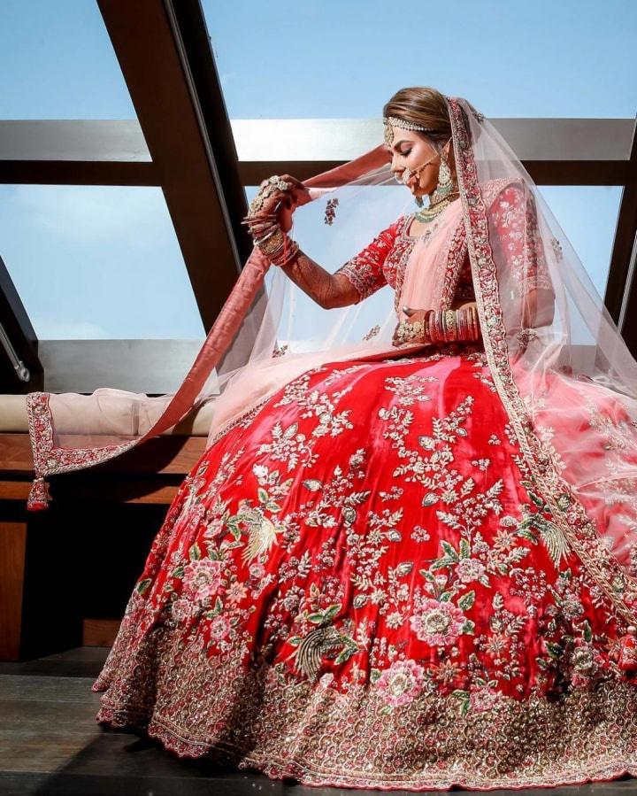Latest and Most Beautiful Red, Pink, White Lehengas Designs for 2021 brides.  | Latest bridal lehenga, Indian bridesmaid dresses, Indian bride outfits