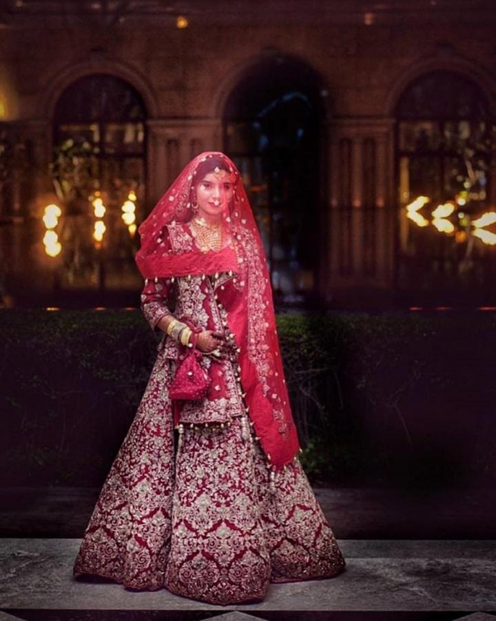 Red Silk Bridal Wedding Lehenga Choli With Heavy Embroidery AA113