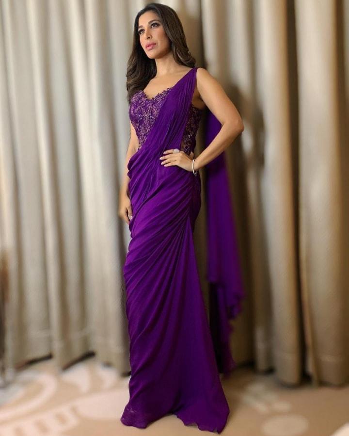 Party Satin Kids Designer Saree Gown
