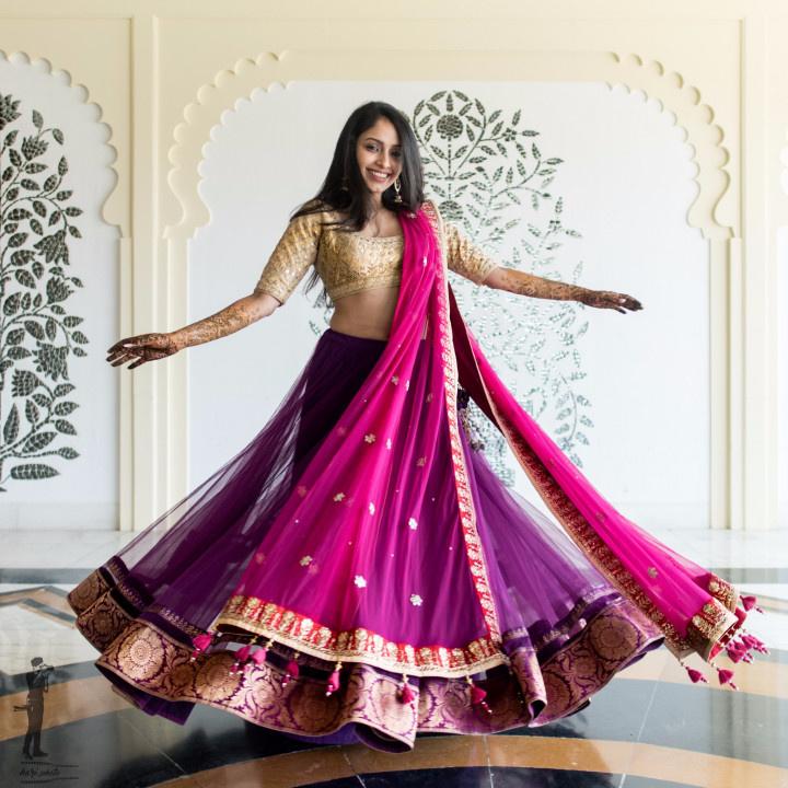 BABY PINK AND GOLD LEHENGA SET WITH JEWELLERY NECKLINE AND MATCHING DUPATTA  - Seasons India