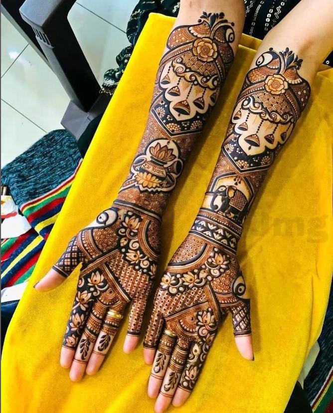 full hand indian mehndi design