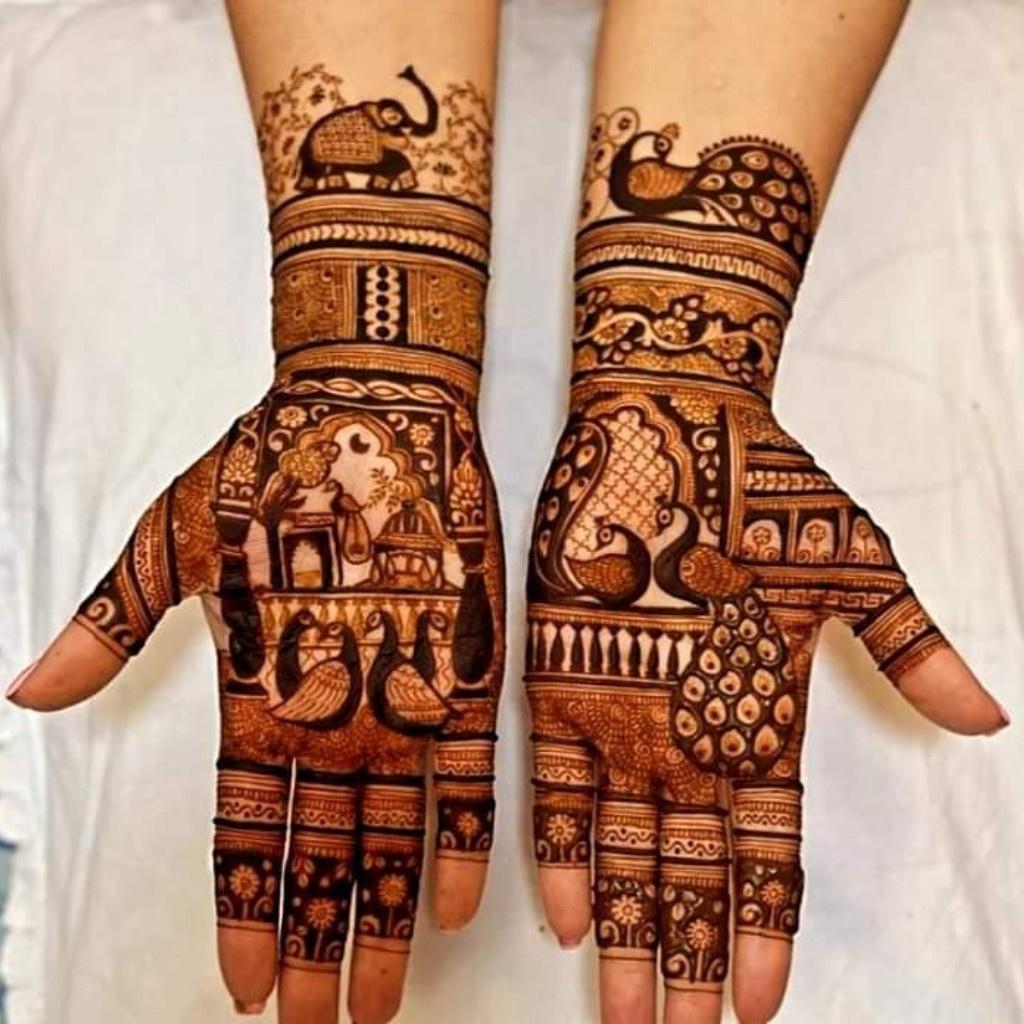 instagram mehndi design for front hand