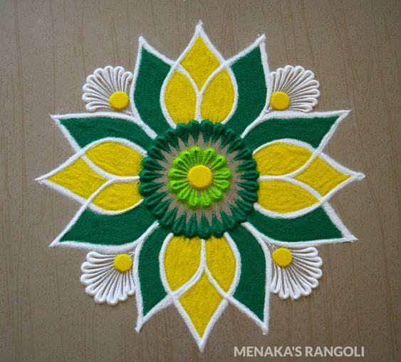 STUDENTS CREATE DIFFERENT GEOMETRICAL DESIGNS WITH RANGOLI