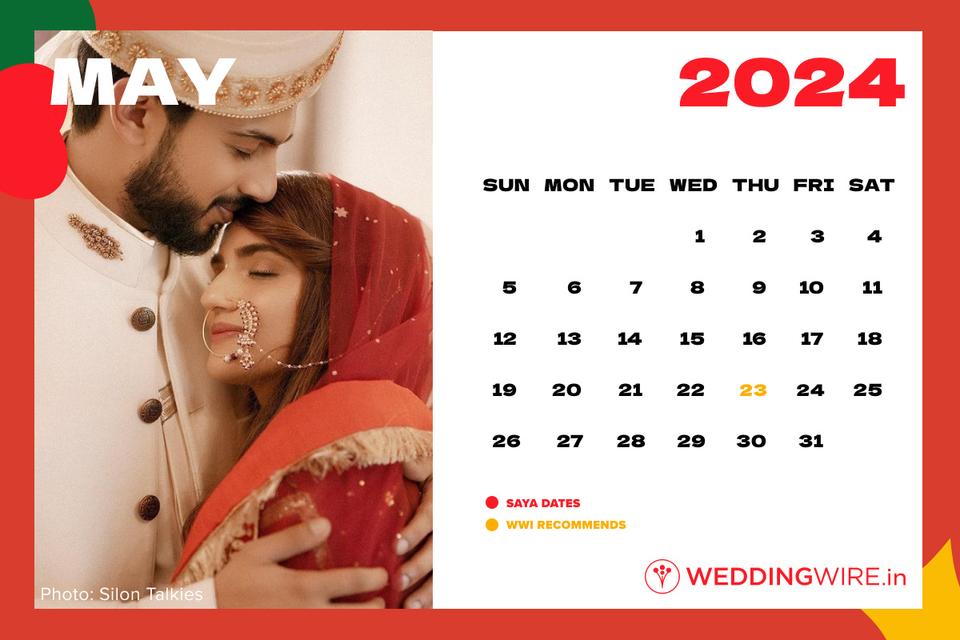 Hindu Wedding Calendar and WWI Marriage Dates in 2024