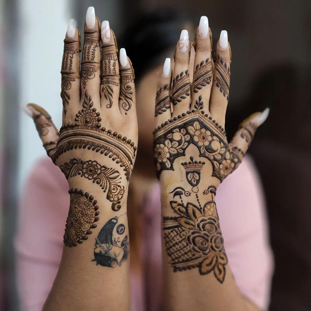 easy henna designs step by step