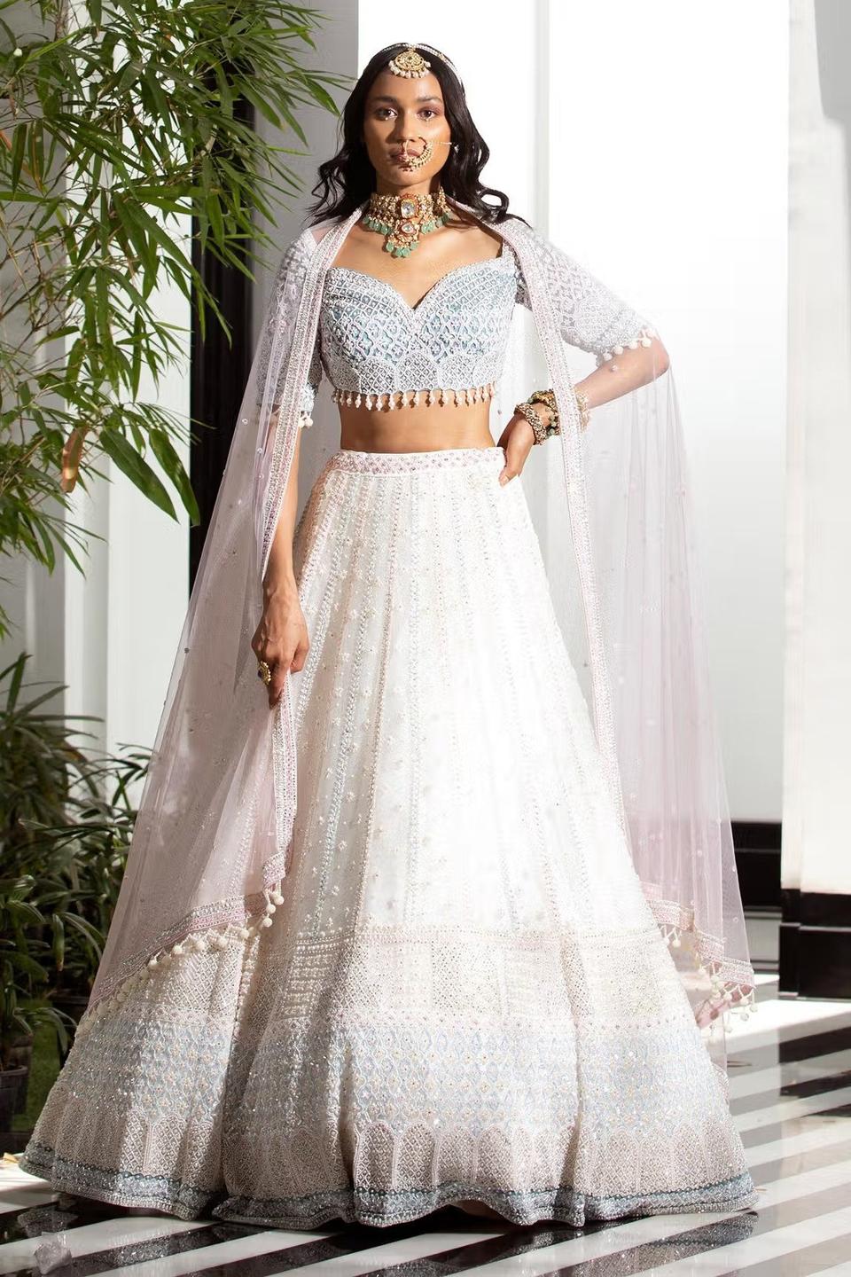 45+ White Lehengas with Price Perfect for the Ethereal Royal Look on ...