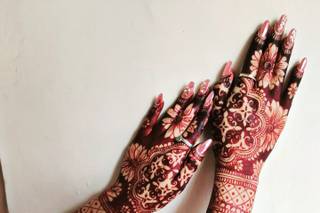 half hand mehndi design back side