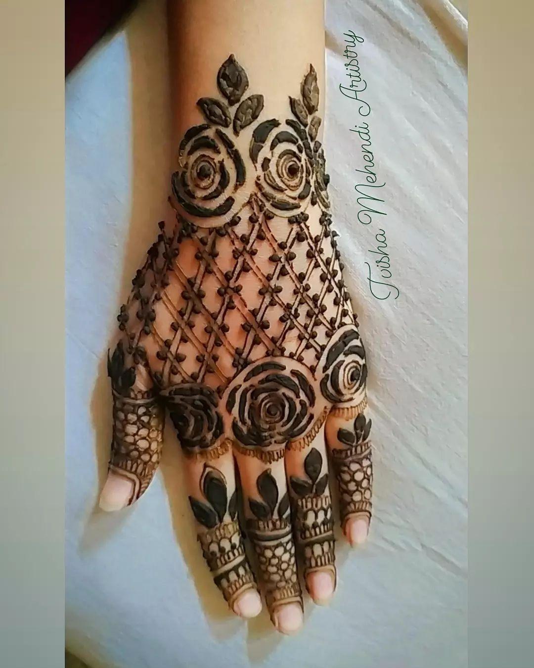 Beautiful Heavy Bridal Henna Design | Latest Indian Mehndi design Tutorial  | Thouseen Syed - YouTube