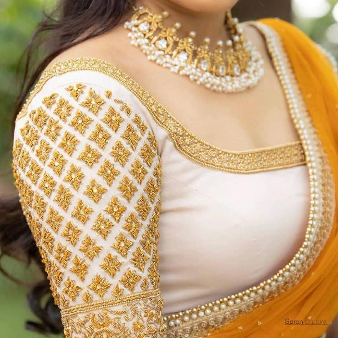 Wedding blouse shop neck designs