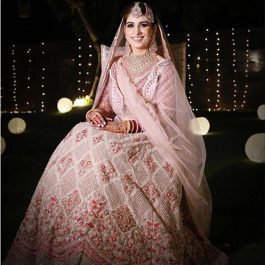 designer pink bridal lehenga - ShaadiWish