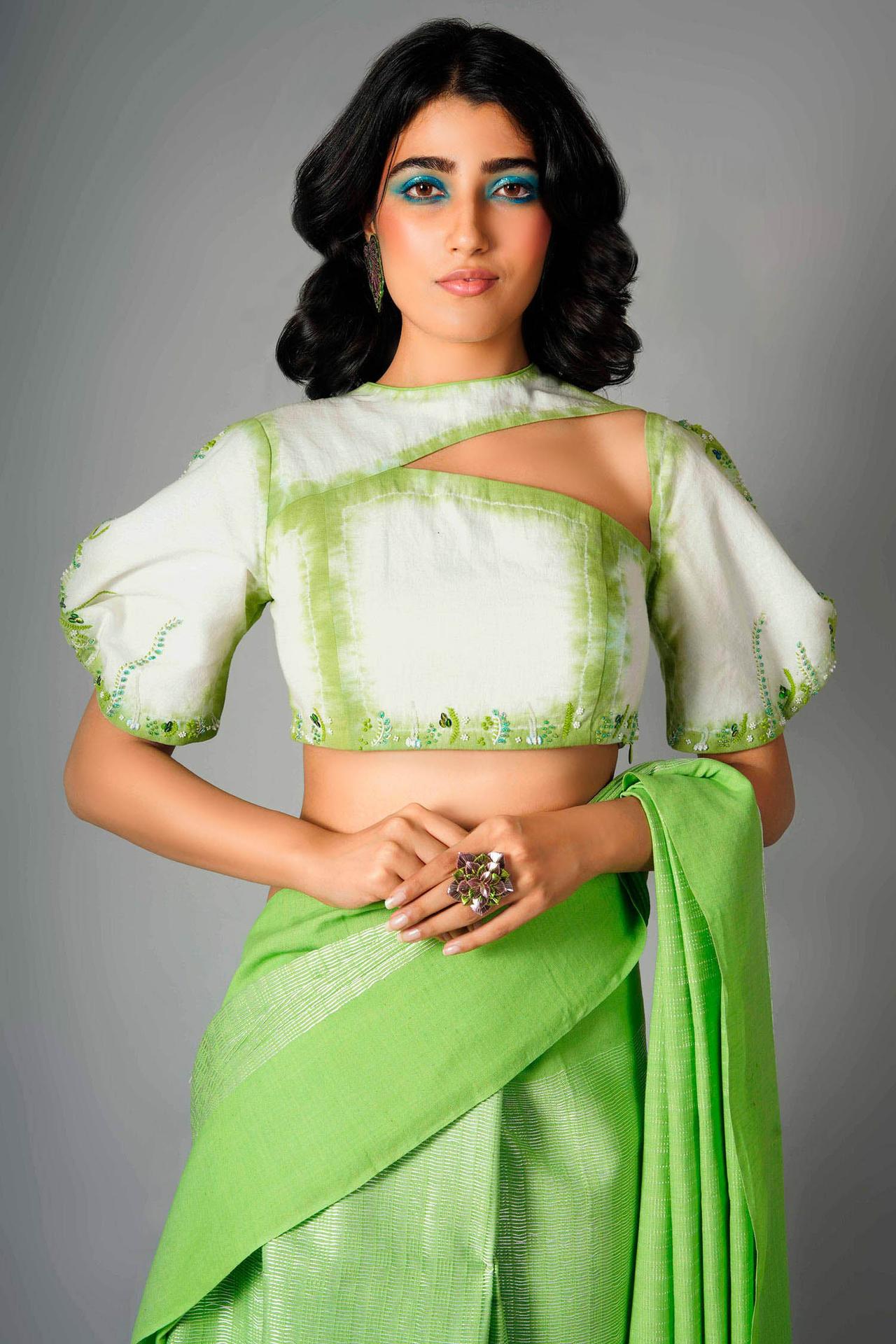 Cotton Saree Blouse Designs