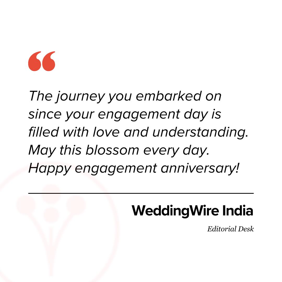 Engagement Anniversary Messages for Greeting Cards