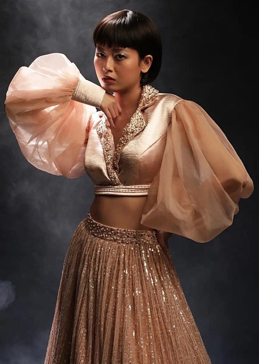 Studio Shringaar White & Golden Solid Lehenga Skirt with Zari Border -  Absolutely Desi