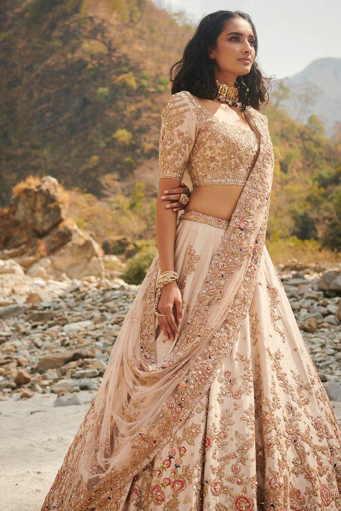 Buy Off White Coding Embroidery Net Bridal Wear Lehenga Choli Online from  EthnicPlus for ₹9,349.00