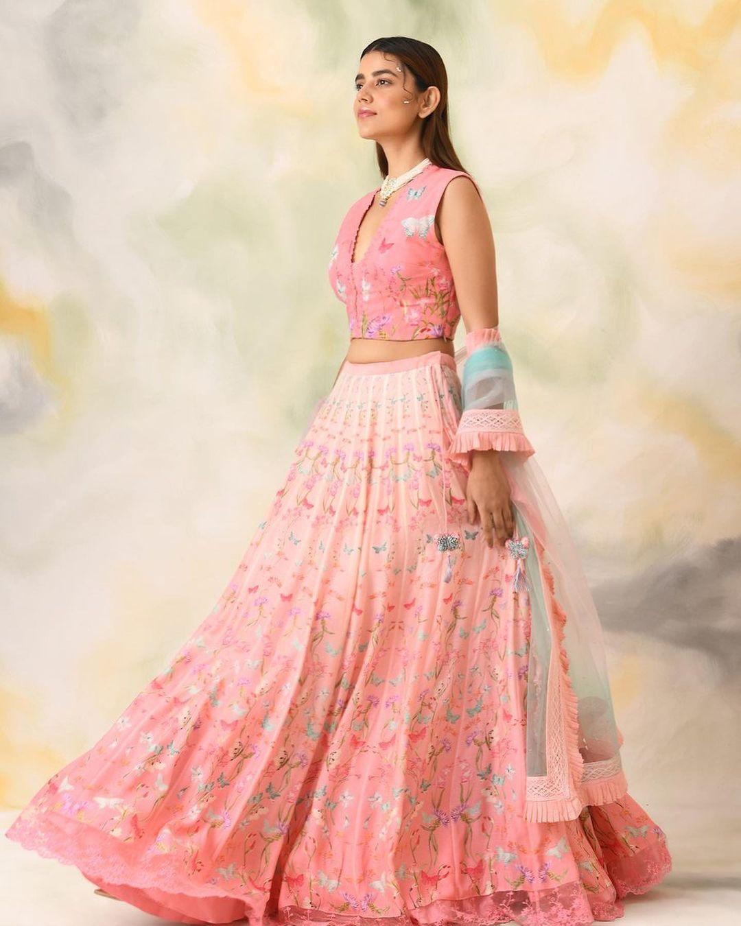 99190 shades of pastel lehenga