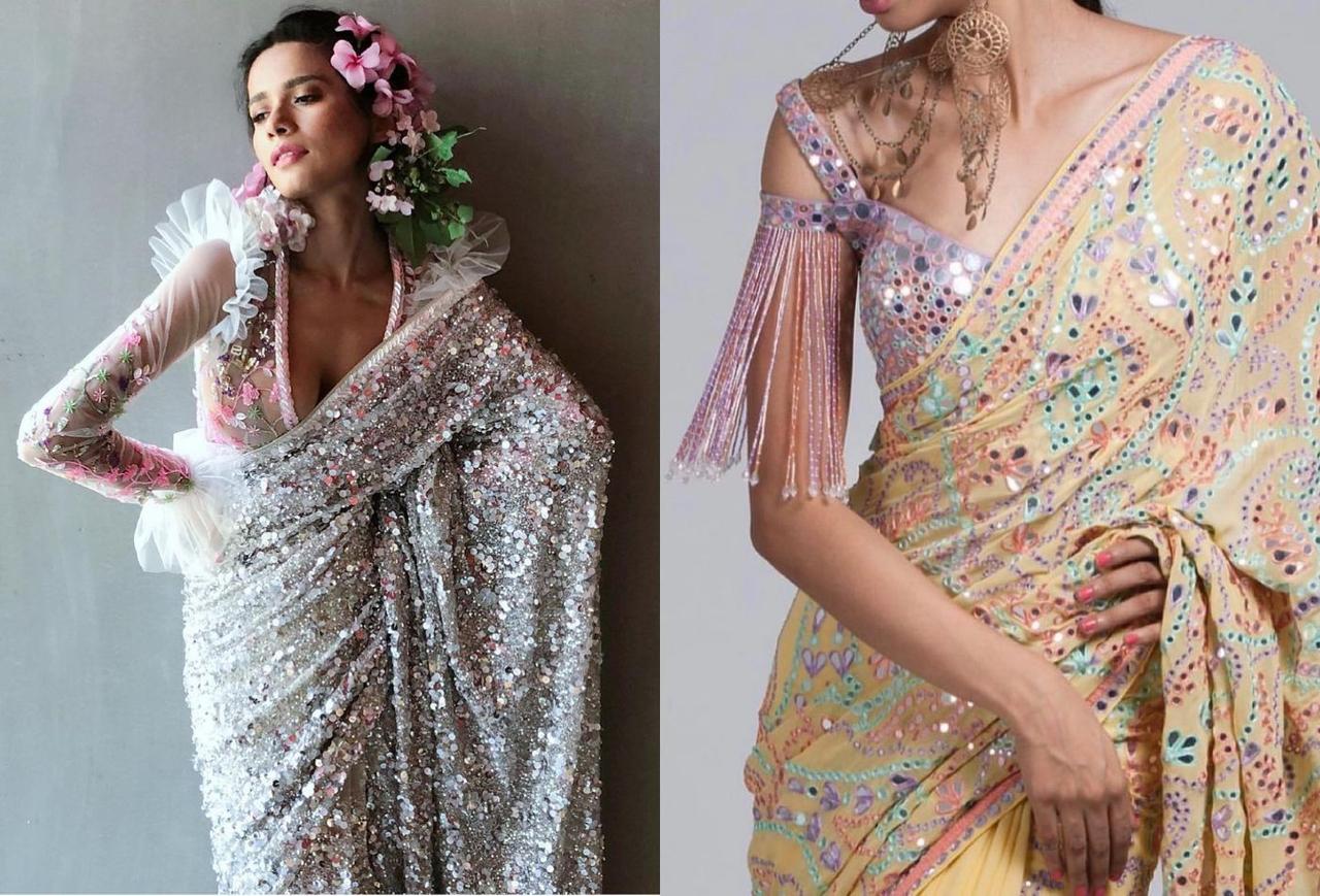 waist belt  Bridal blouse designs, Designer saree blouse patterns