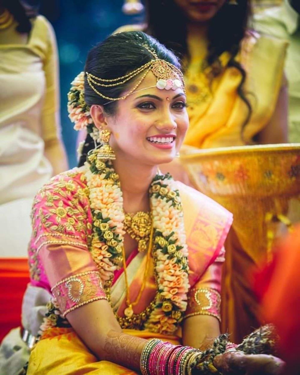 Wedzo's Instagram post: “We don't know what we're more love-struck by, her  outfi… | South indian bride saree, Bridal sarees south indian, South indian  wedding saree