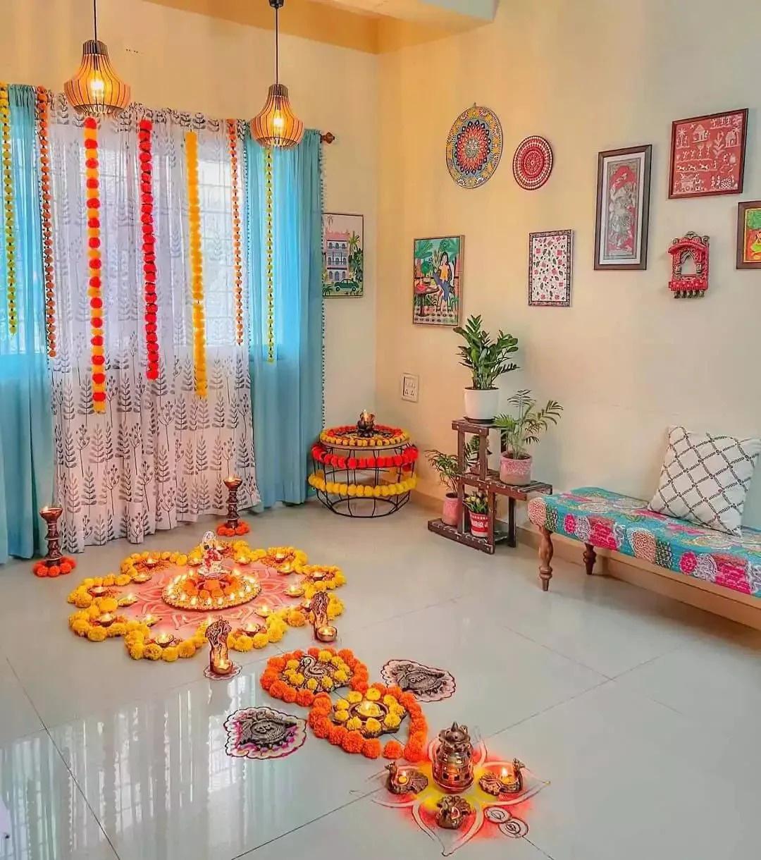 Rangoli Design Ideas for Living Room