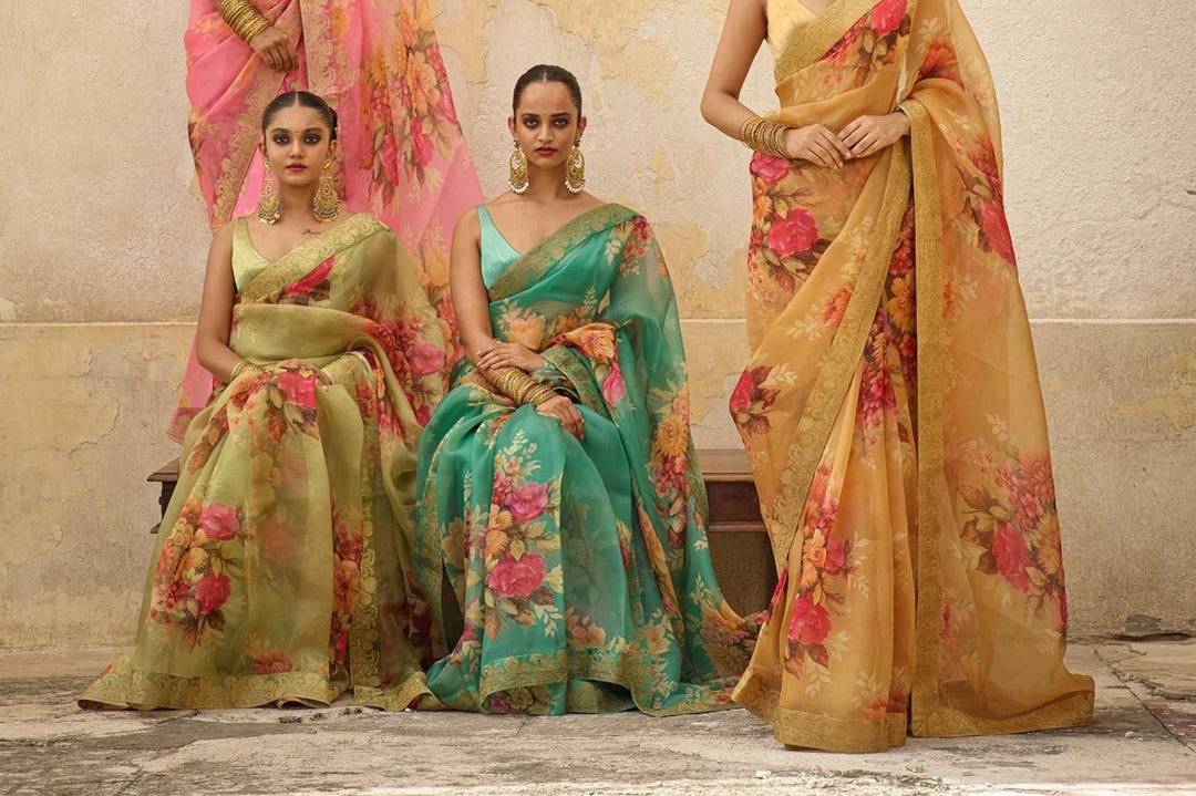 Sabyasachi floral outlet saree