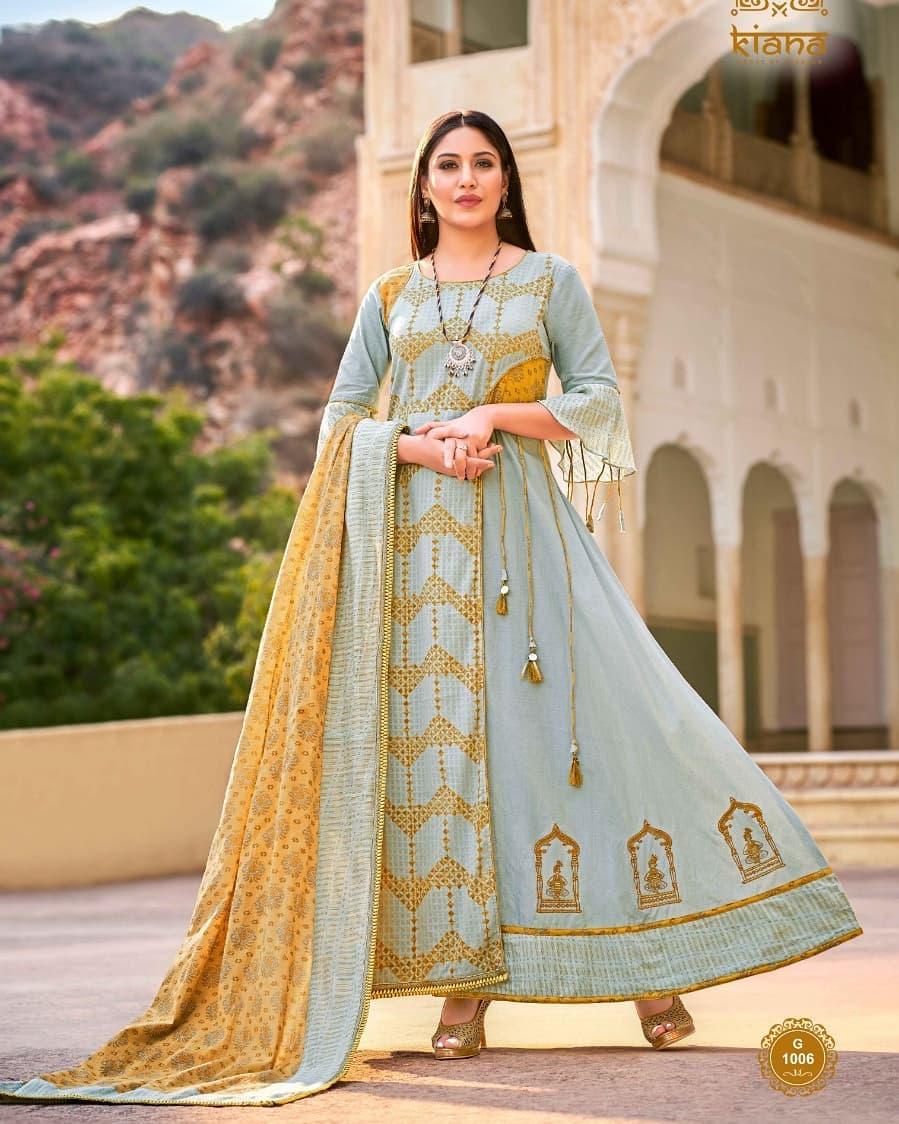 fcity.in - The Latest Anarkali Embroidery Gown Daily Wear Party Wear  Anarkali