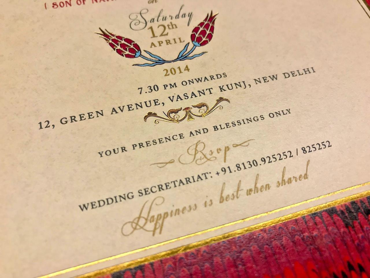 Impressive Wedding Card Matter in English