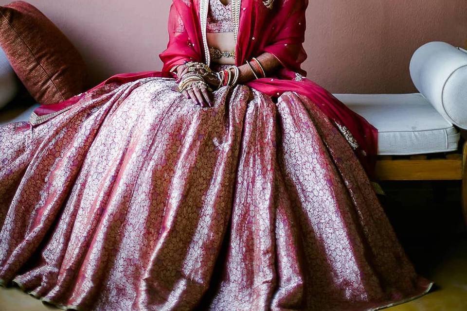 Banarasi Lehenga Choli : Latest Banarasi Silk Lehenga Designs Online