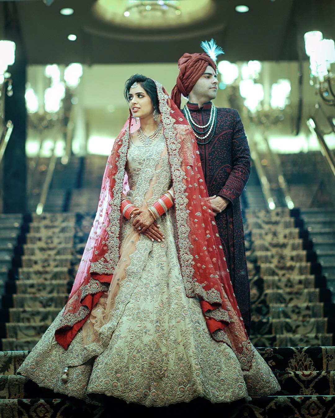 Majestic Palace Wedding with bride in Powder Blue & all things Royal | Couple  wedding dress, Indian wedding outfits, Indian bridal outfits