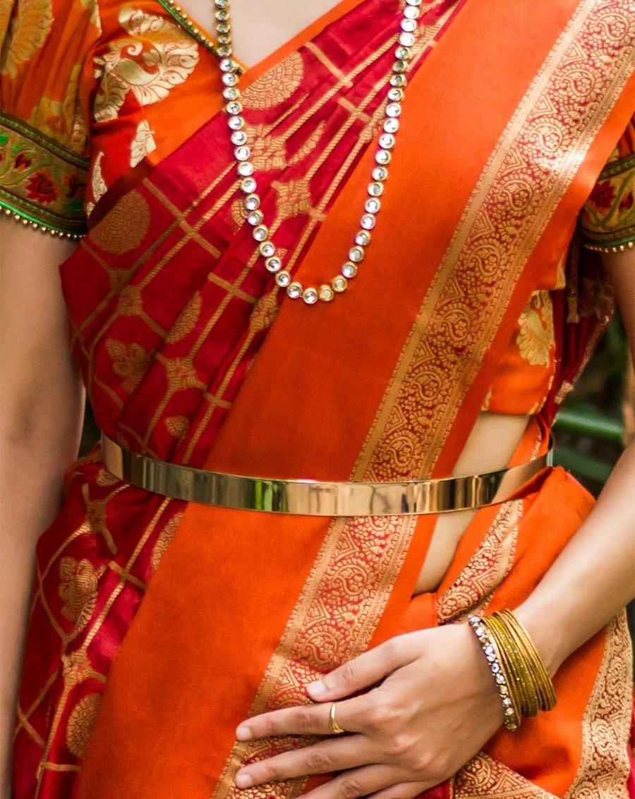  Combo Of 2 Traditional Belts For Navratri Saree Belt