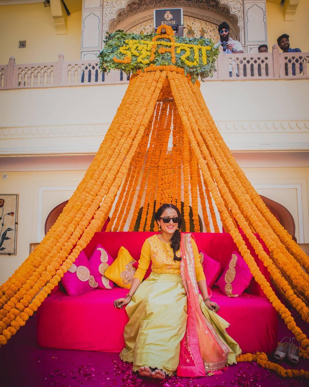 Beautiful Mehndi Stage Decor Indoor Function Stock Photo 2186193657 |  Shutterstock