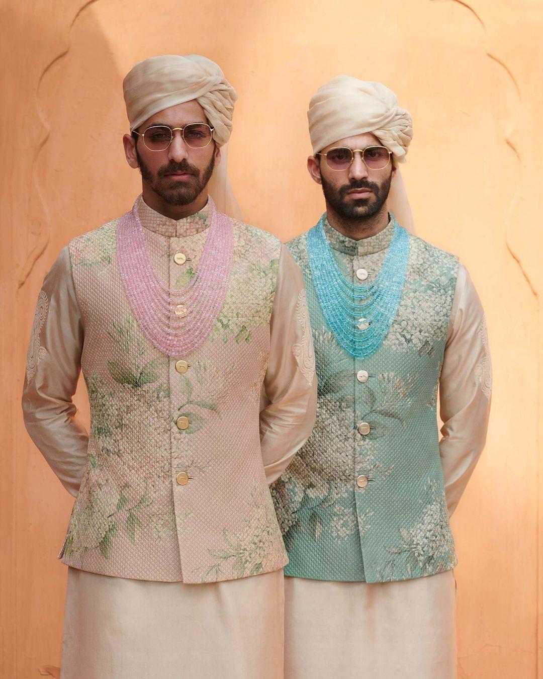 Peach Mens Clothing : Peach Color Indian Dresses for Men Online