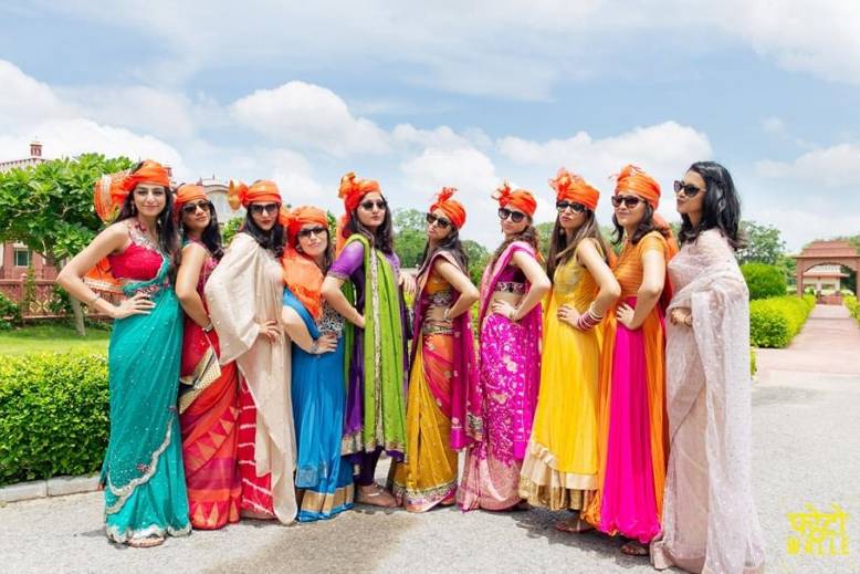 lakhani_dresses on Instagram: “Beautiful ladies in pure gaji silk bandhani  saree from #bandhani_by_saloni thank you for sharing pictures with us ❤️  #happyclie…