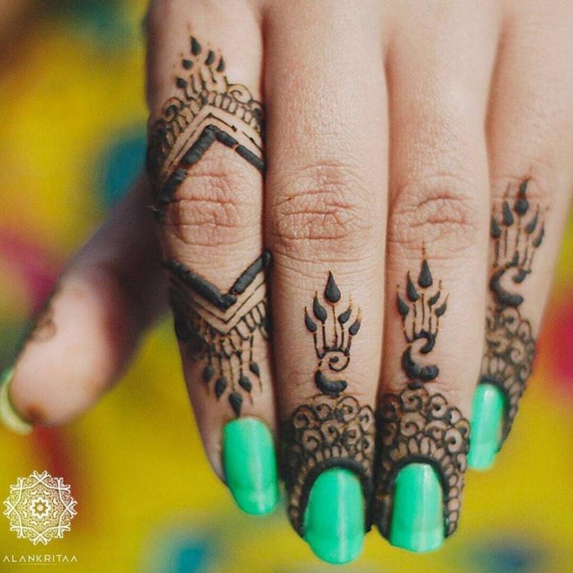 Mehendi Design: Back, Hand, Simple, Basic, Easy, Finger - Mehendi.me