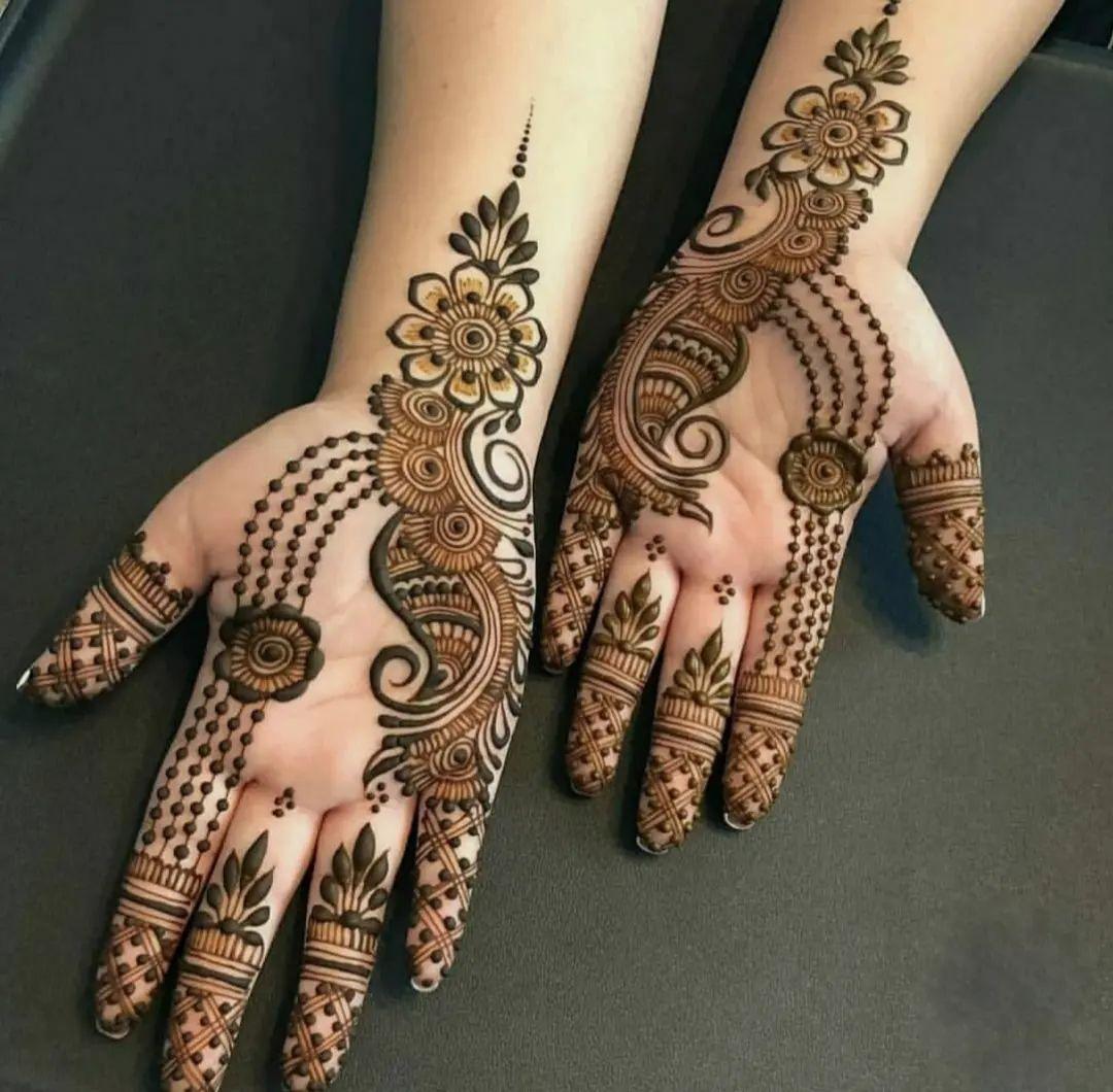 royal finger mehndi design