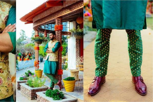 Buy Ethluxis Mens Bottle Green Silk Blend Kurta Pyjama with Nehru Jacket,  46 Online at Best Prices in India - JioMart.